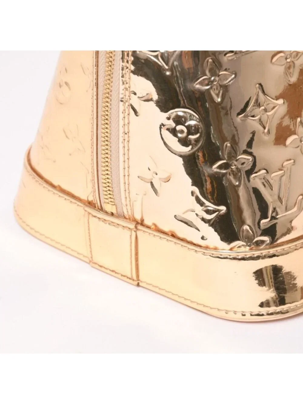 Louis Vuitton Alma GM Handbag Monogram Miroir Gold